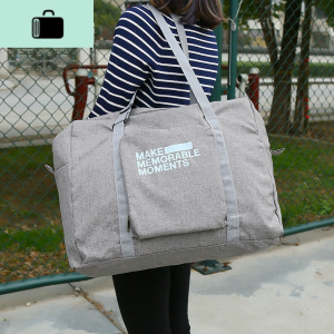 旅行包女手提便携可折叠装衣服的行李包大容量可套拉杆箱帆布袋子NEW LAKE女士手提包