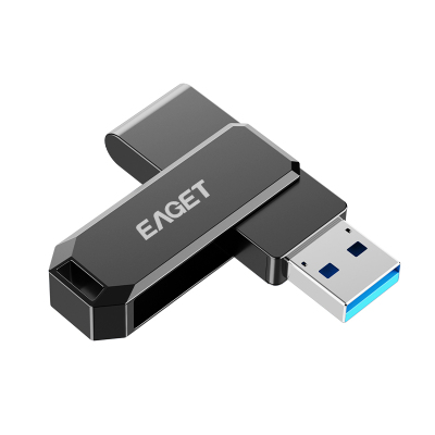忆捷(Eaget) HF66 USB3.2 U盘 高速全金属360度旋转优盘 256GB