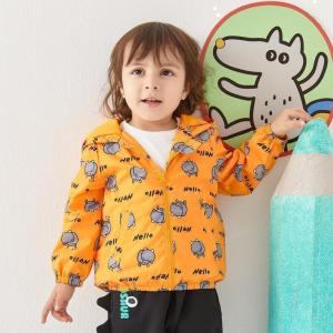 [2件2折价:62]moomoo童装男女童外套春秋新款洋气小童宝宝趣味卡通满印印花外套
