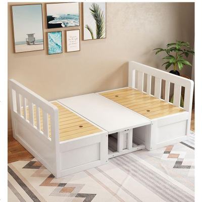 实木沙发床可折叠客厅多功能推拉两用小户型1.2双人床带书桌