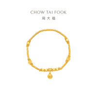 周大福 传承藏蕴 传承盘缠手链足金黄金手链(工费:1280计价)F233366七夕礼物