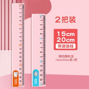 晨光直尺子15cm/20cm直尺小学生专用 儿童格尺多功能一年级二塑料