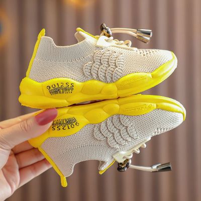 新依界儿童运动鞋针织透气女童鞋一脚蹬宝宝鞋2021春秋夏季新款男童单鞋