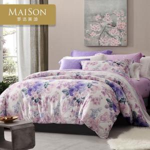 家柏饰(CORATED)美颂60支长绒棉全棉四件套全棉床上用品北欧床单被套1.5/1.8m 海伦娜花园 1.5m（建议搭配200*230cm被芯使用）