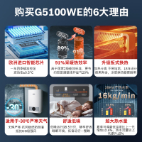 博世(BOSCH)壁挂炉G5100燃气热水器24KW家用天然气采暖炉热水两用地暖锅炉暖气