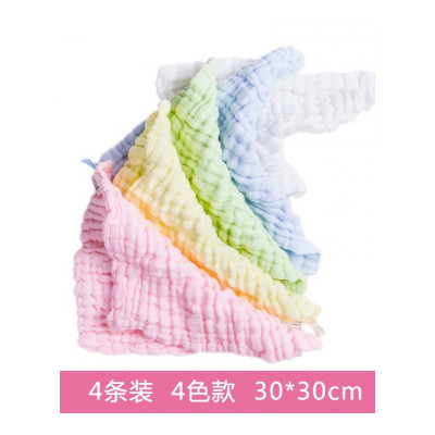 权夫人纱布毛巾口水巾儿童洗脸小方巾棉手帕手绢亲肤