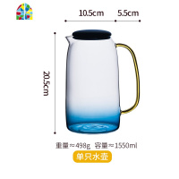 北欧云石玻璃冷水壶 家用可高温大容量透明凉水壶冷水杯 FENGHOU 两只水杯装