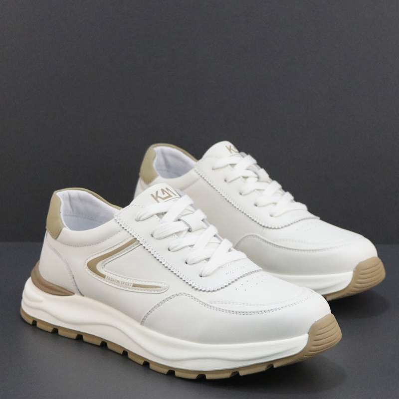 男士运动鞋2026春季新款真皮头层牛皮休闲鞋潮鞋软底轻便透气百搭