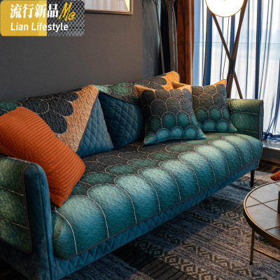 欧式轻奢沙发垫耐脏防滑四季通用客厅坐垫棉防滑套罩巾可定制 三维工匠