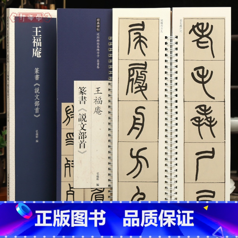 [正版]学海轩王福庵篆书说文部首近距离临摹练字卡篆书卷原色原帖繁体旁注篆书毛笔书法字帖临摹范本