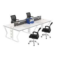 攸形办公桌240*120*75cm+4椅套