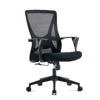 戴劲 办公椅子电脑椅职员培训会议人体工学椅家用书房学习椅电竞椅黑色基础款