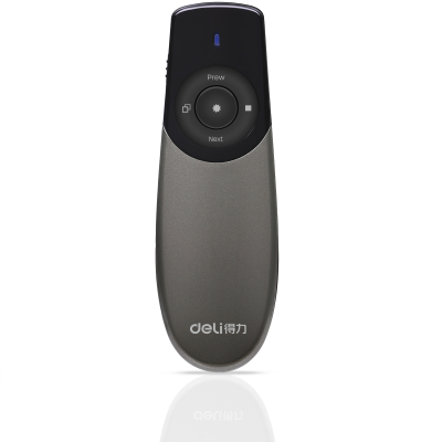 得力(deli)2805激光笔可充电翻页笔电子笔演讲笔PPT翻页笔投影笔激光翻页笔教鞭无线演示翻页器红光灰色
