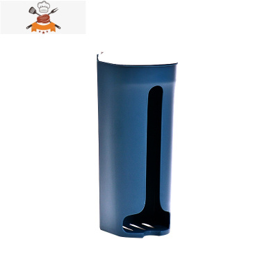 壁挂式厨房家用塑料袋收纳盒免打孔装放塑料袋收集器 敬平 蓝色1个装厨房收纳盒