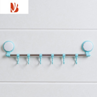 三维工匠免打孔排钩卫生间浴室吸盘毛巾挂架门后承重挂衣钩厨房壁挂钩粘钩 蓝色