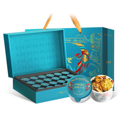 固本堂菊花决明子茶400g固本堂24味菊花决明子茶礼盒400g高档礼盒高端礼品物送长辈