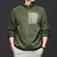 双面奥粒绒卫衣男外套秋冬季新款加厚立领拉链保暖户外休闲抓绒衣