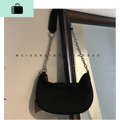 中古包包2020春夏新款极简冷淡复古风新月百搭链条腋下法棍单肩包NEW LAKE女士单肩包