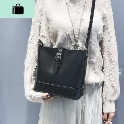 包包女2018新款日韩版复古水桶包学生百搭单肩包时尚简约斜跨小包NEWLAKE女士单肩包