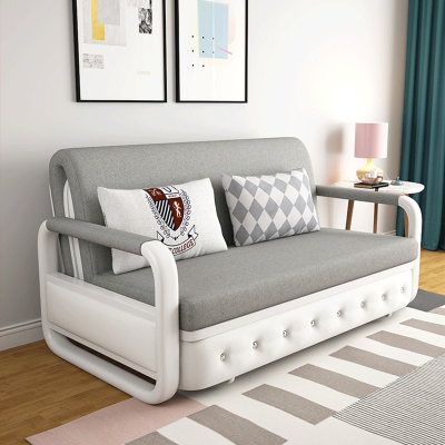 实木可折叠沙发床1.2/1.5米多功能客厅小户型 双人两用可储物沙发