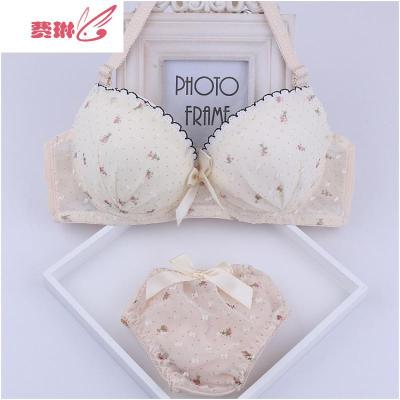 高中大学生小胸罩平胸文胸小清新甜美可爱日系无钢圈少女内衣套装费琳