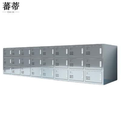 蕃蒂不锈钢鞋柜48门双面台
