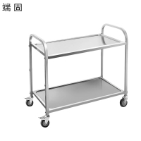 端固 工具车不锈钢移动收送餐车二层推车双层95*50*95cm/台