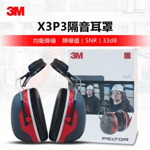3M挂安全帽隔音耳罩专业防噪音工业抗噪建筑打磨工地降噪耳机