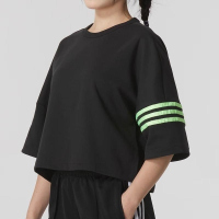 ADIDAS阿迪达斯三叶草短袖T恤运动休闲针织圆领女装IU2499 D