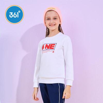 商场店同款-361°童装女童卫衣2021春季新款保暖中大童儿童长袖上衣女