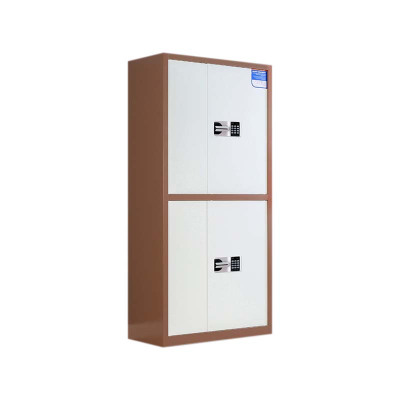 鑫升顺保密柜财务档案柜文件柜办公室资料储物柜保险柜电子密码国保锁通双节咖框白门-国保密码锁