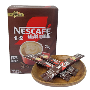 NESCAFE雀巢咖啡1+2奶香拿铁意式浓醇7条盒装速溶即溶咖啡冲饮品