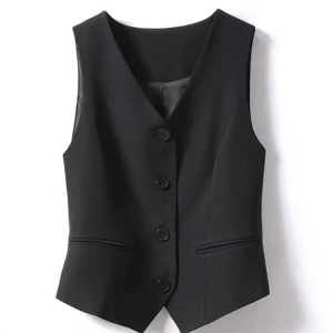 酒店餐厅马甲工作服女前台工装西式茶餐厅餐饮服务员职业装