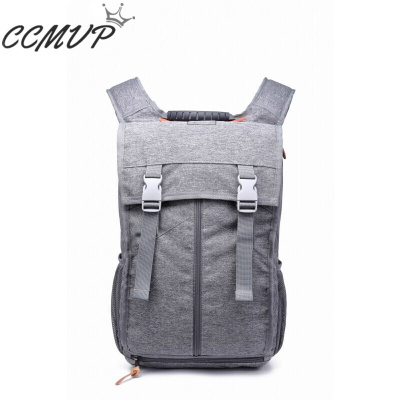 CCMVP品牌自营质量保证-CCMVP轻奢品牌新款牛津布双肩包男户外多功能旅行背包创意休闲登山包浅灰色16寸