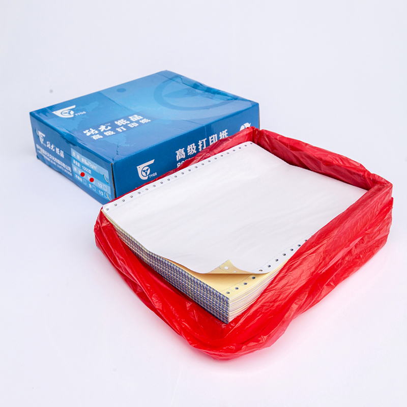 路元 381-4打印纸 381*279.4mm,白红蓝黄,撕边,250份/箱 箱