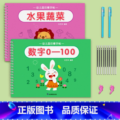 数字+画画 [正版]数字练字帖幼儿园凹槽字帖控笔训练儿童练习入门描红本中班大班每日一练学前班练字本初学者写字学字反复使用