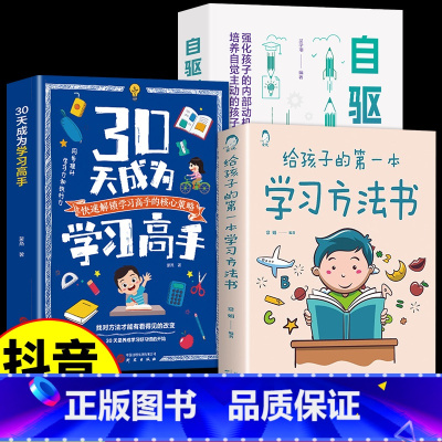 [3册]学习高手+自驱成长+学习方法 [正版]抖音同款30天成为学习高手书籍 给孩子的第一本学习方法书自驱型成长学霸高效