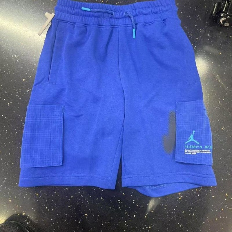 NIKE耐克短裤JORDAN运动休闲透气针织大童裤FV3424-416 D