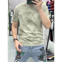 夏季新款短袖潮牌圆领半袖体恤潮流青春扎染刺绣标T恤修身上衣男