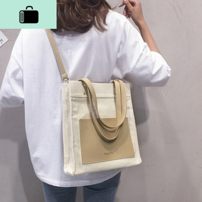 帆布包女斜挎包大容量女包2020新款潮单肩包包学生百搭购物托特包NEW LAKE女士单肩包