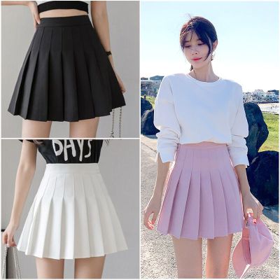 黑白色百褶裙女春夏季高腰a字显瘦短裙学院风灰色白色西装半身裙衫伊格(shanyige)