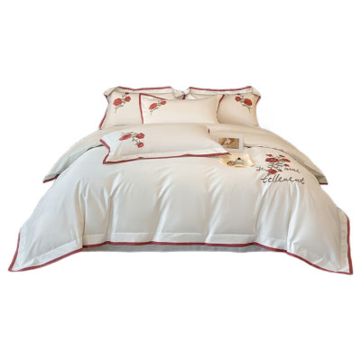 天山柔 220*240cm 100支绣花爱丽丝 四件套 (计价单位:套) 白色