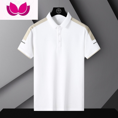 七斓polo衫男士短袖t恤夏季冰丝薄款翻领半袖爸爸装商务休闲潮牌衣服