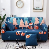 沙发套懒人简约沙发套罩四季通用全包卐能套罩全盖布艺一 小狐仙[送抱枕套] M码(沙发长145-185cm适用于双人沙发)