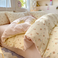 纯棉床上四件套全棉2026新款小清新被套罩床单三件套床品