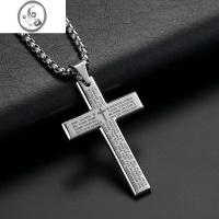 JiMi欧美嘻哈男潮ins英文项链情侣钛钢高级感吊坠个性百搭配饰