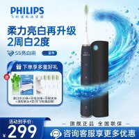 飞利浦(PHILIPS) 电动牙刷 成人情侣款送男生女友生日礼物 亮白刷带紫外线杀菌盒 HX2461/06 鸢尾蓝