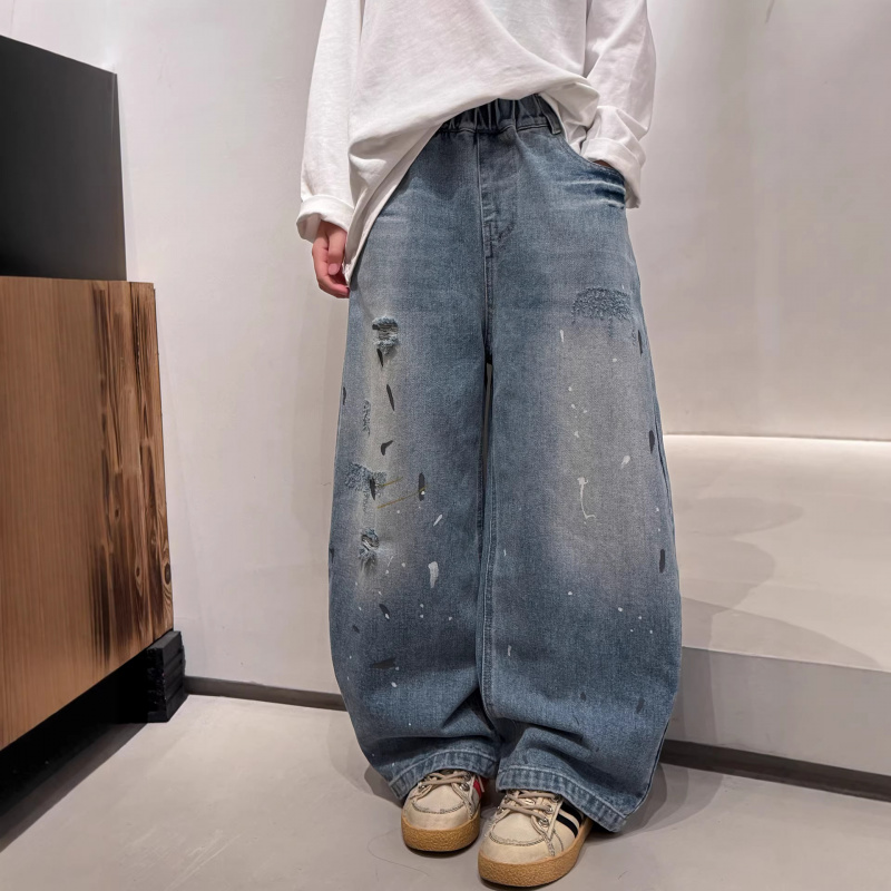 儿童装男童春装裤子2026新款春季男孩休闲长裤中大童春秋款牛仔裤