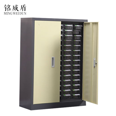 铭威盾文件柜零件整理柜抽屉式分类75抽透明带门小号抽屉常规款