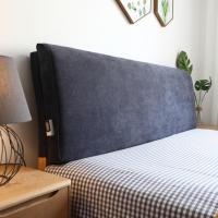 美帮汇定制北欧实木床上靠垫榻榻米无床头板软包自粘布艺罩可拆洗 深灰色 定制请联系客服